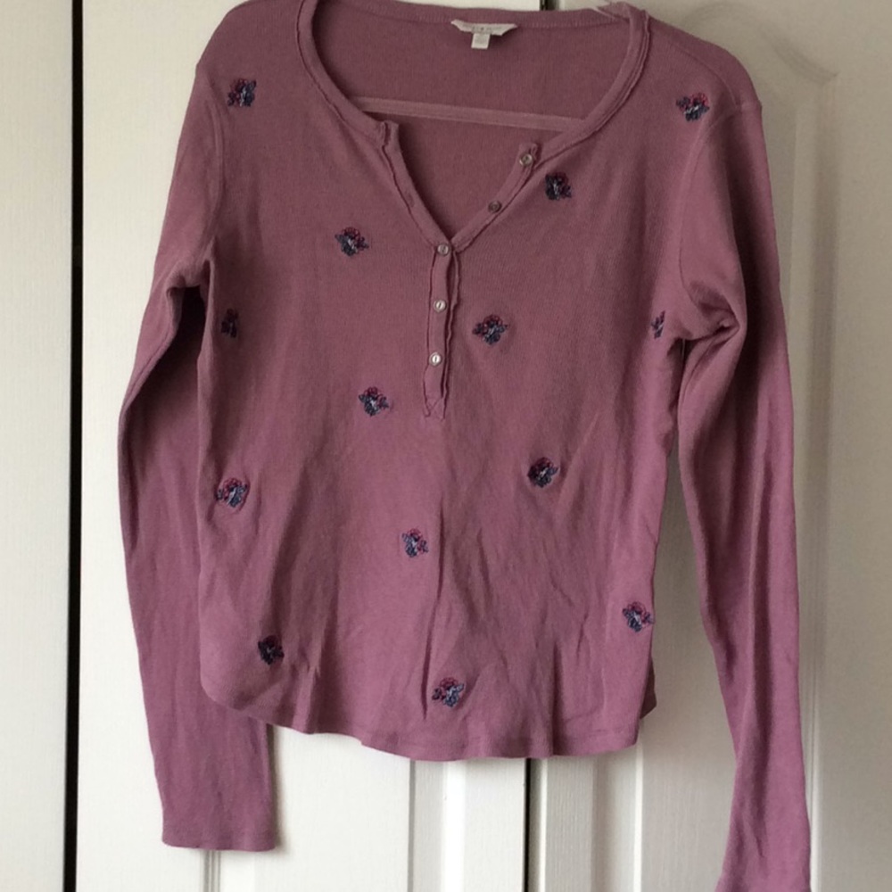 Light purple shirt with flowers